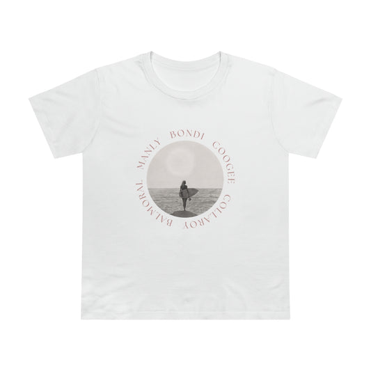 Surfer Girl - Manly Bondi Googee Collaroy Balmoral - Women’s Maple Tee