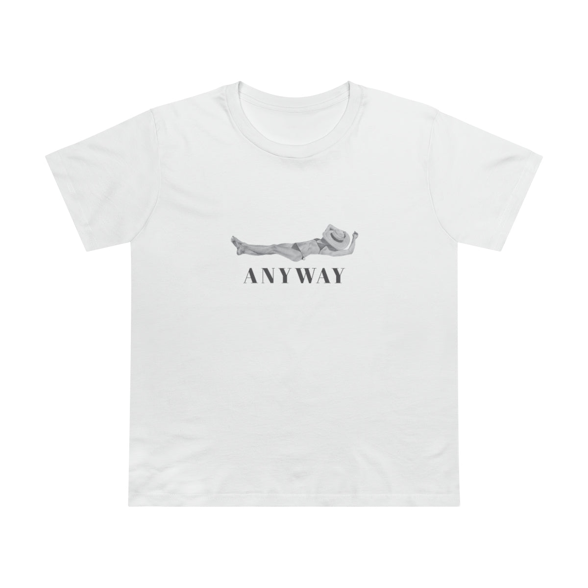 Lady Sunbathing - Anyway - Women’s Maple Tee - White