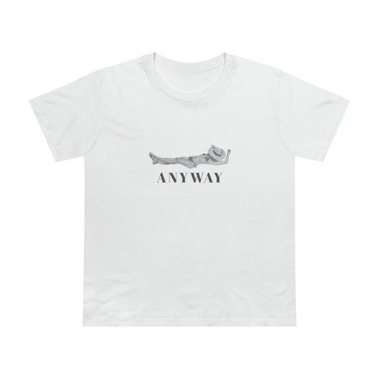 Lady Sunbathing - Anyway - Women’s Maple Tee - White