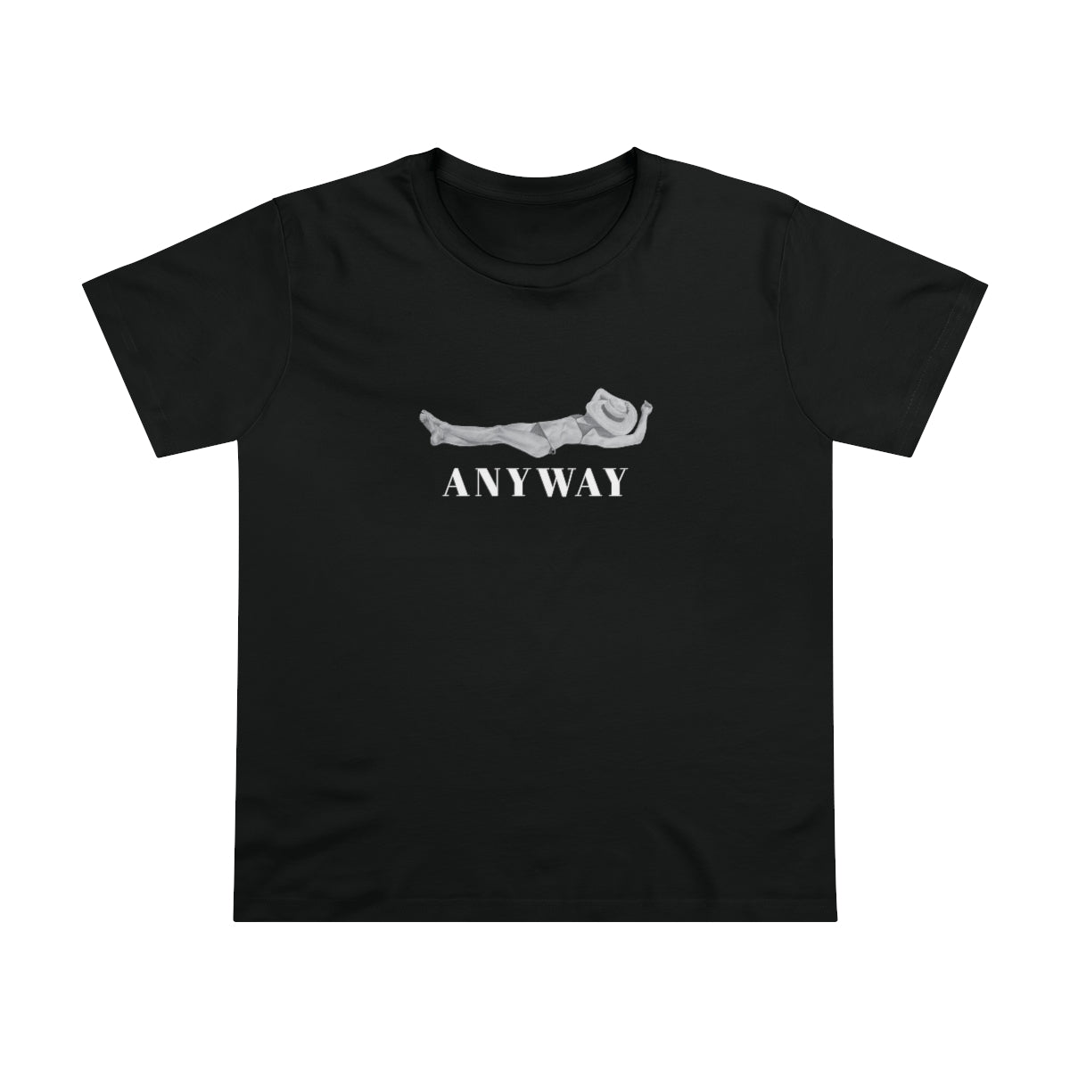 Lady Sunbathing - Anyway - Women’s Maple Tee - Black