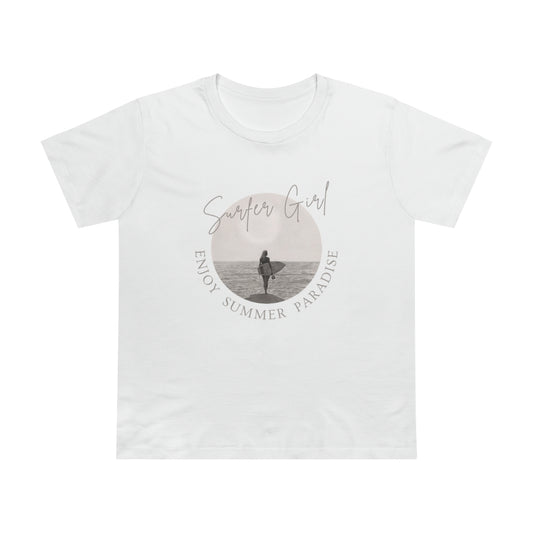 Surfer Girl - Enjoy Summer Paradise - Women’s Maple Tee