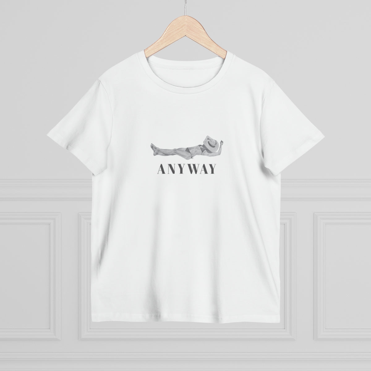 Lady Sunbathing - Anyway - Women’s Maple Tee - White