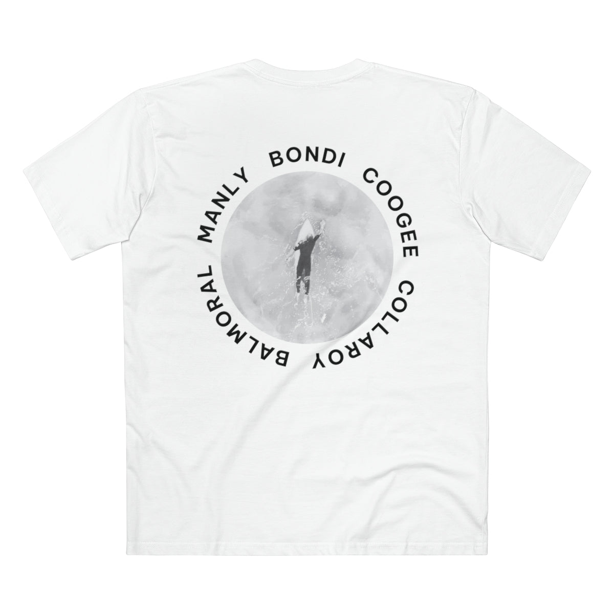 Paddling Surfer - Bondi Coogee Collaroy Balmoral Manly - Men's Staple Tee